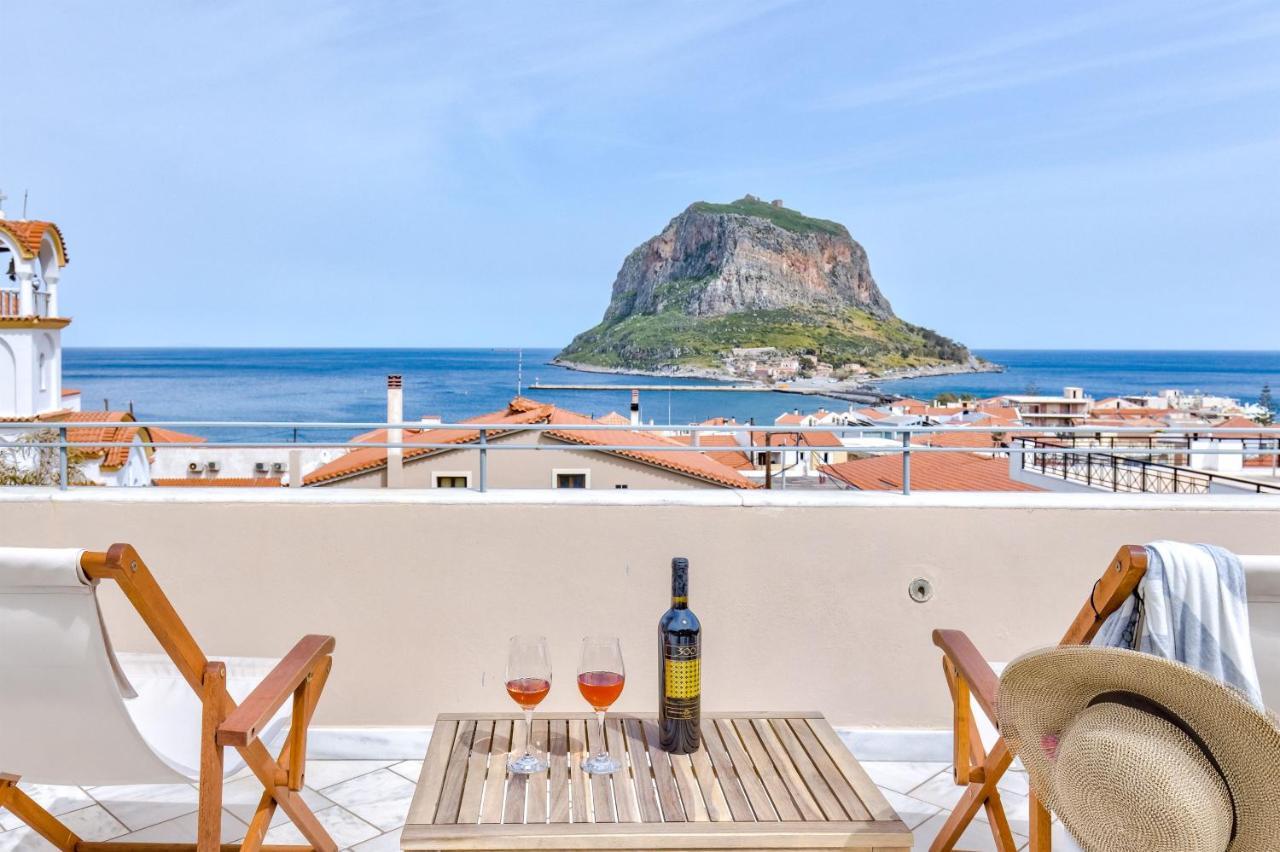 Monemvasia Modern Flat With Panoramic Sea View Kültér fotó