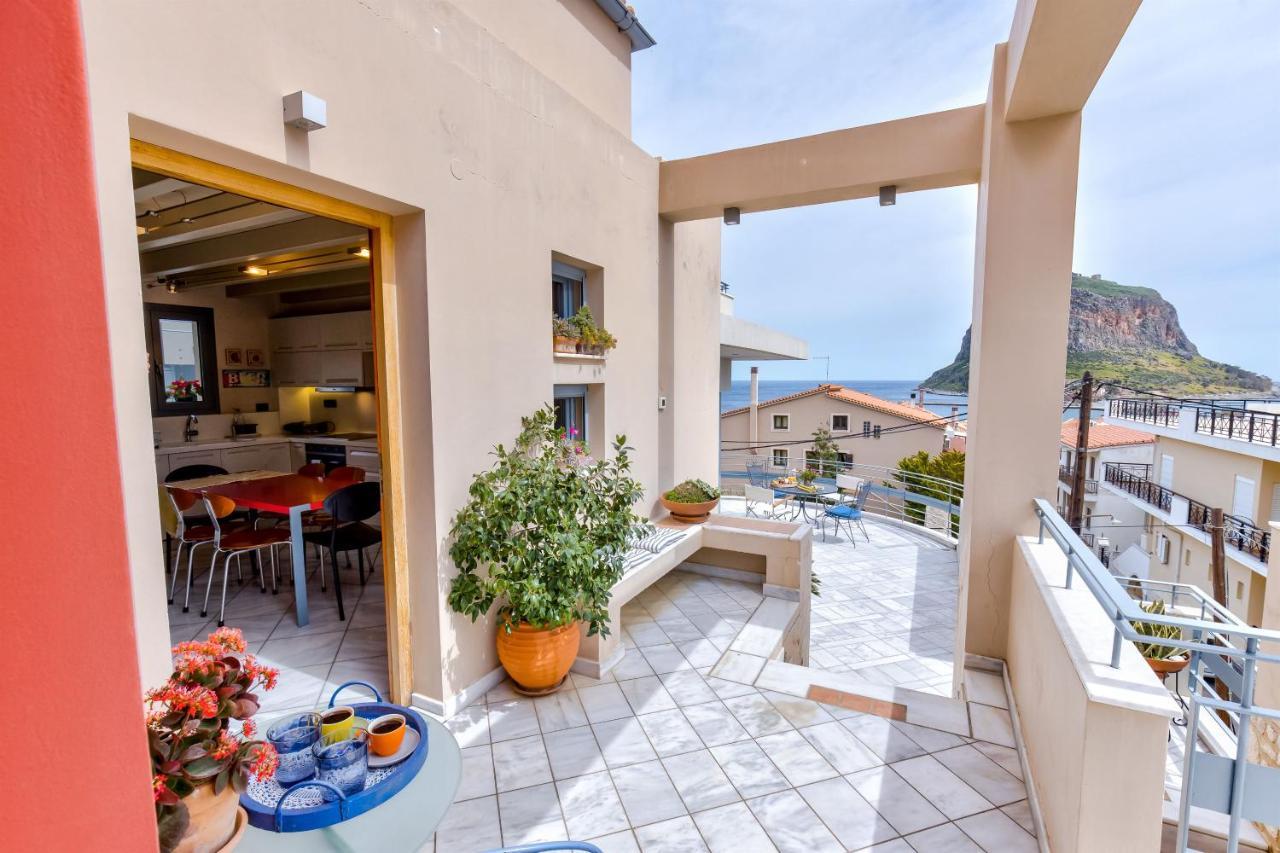 Monemvasia Modern Flat With Panoramic Sea View Kültér fotó