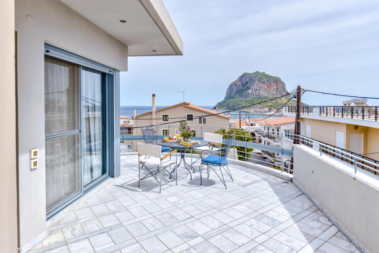 Monemvasia Modern Flat With Panoramic Sea View Kültér fotó